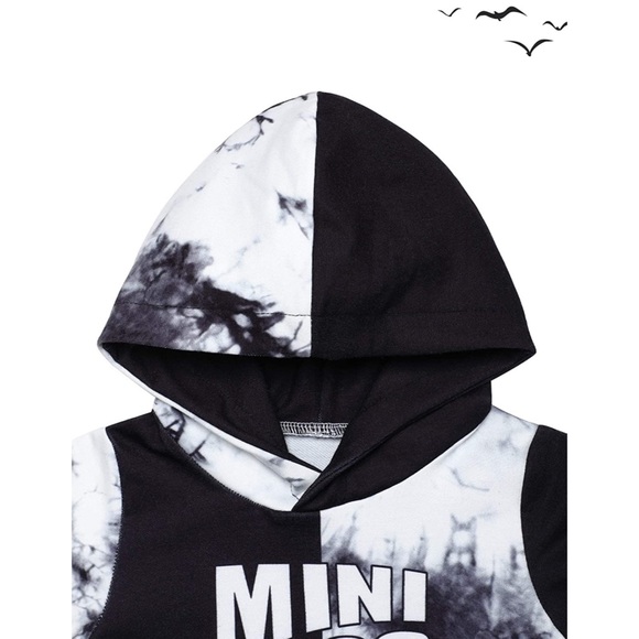 Baby Boy Outfit  Tie Dye Sweatshirt Mini Boss Long Sleeves Sweatshirt Set 12m - Picture 7 of 10